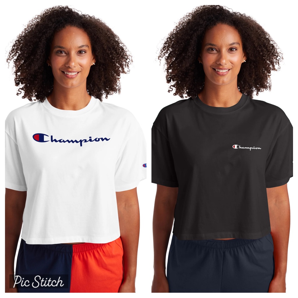 Champion Cropped Script Tee Bundle